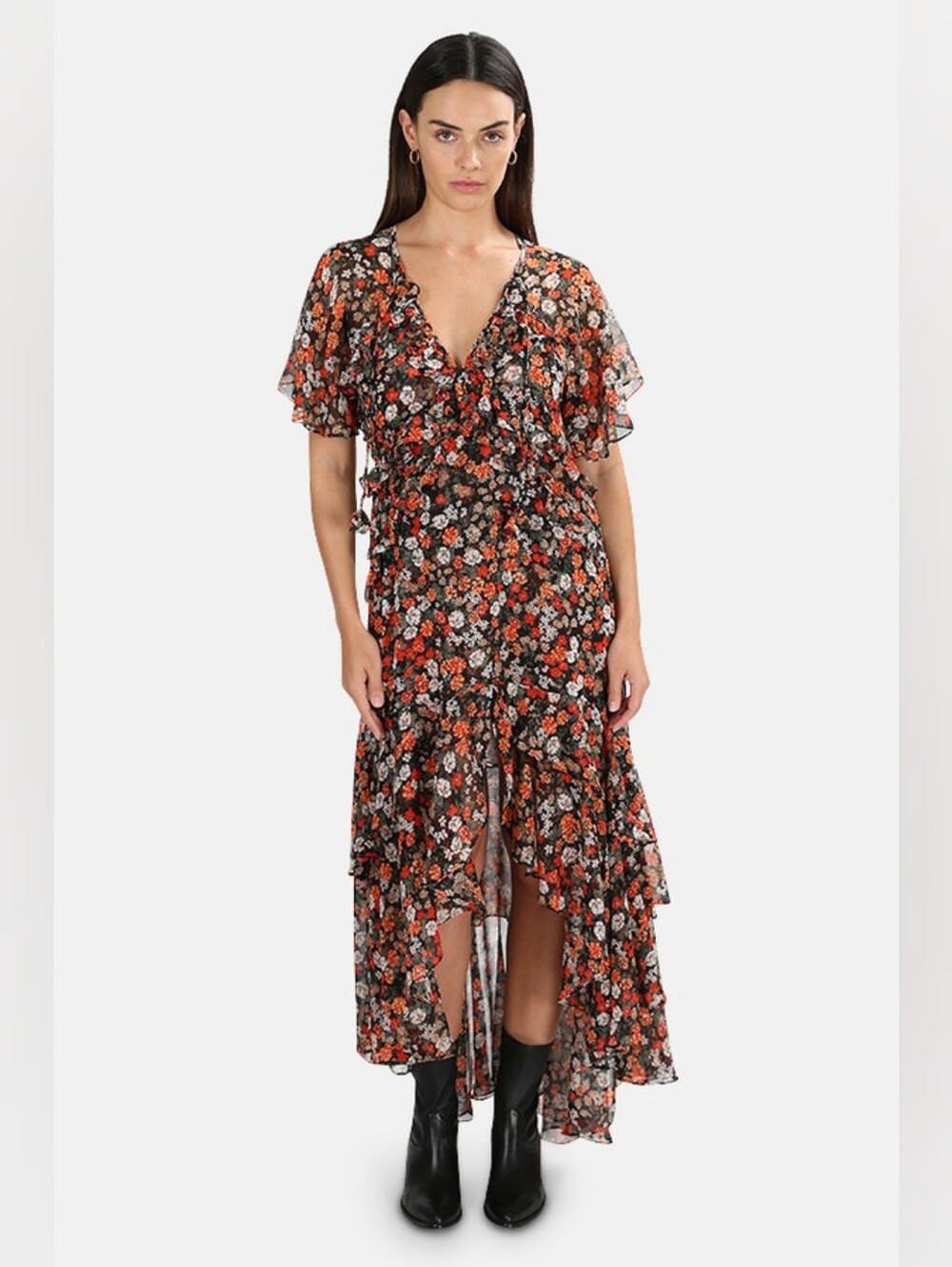 Misa Los Angeles katarina dress in safari floral, xsmall formal wedding guest